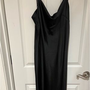 Satin black dress